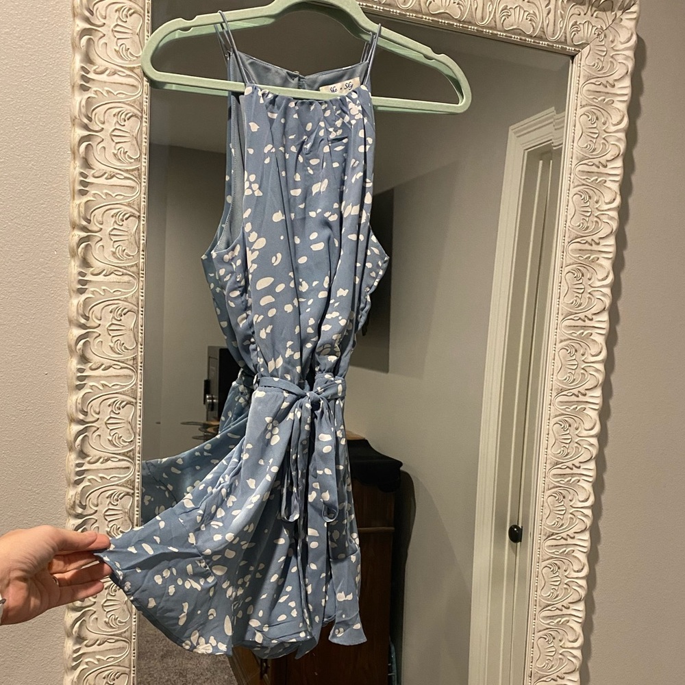 Blue romper, size large